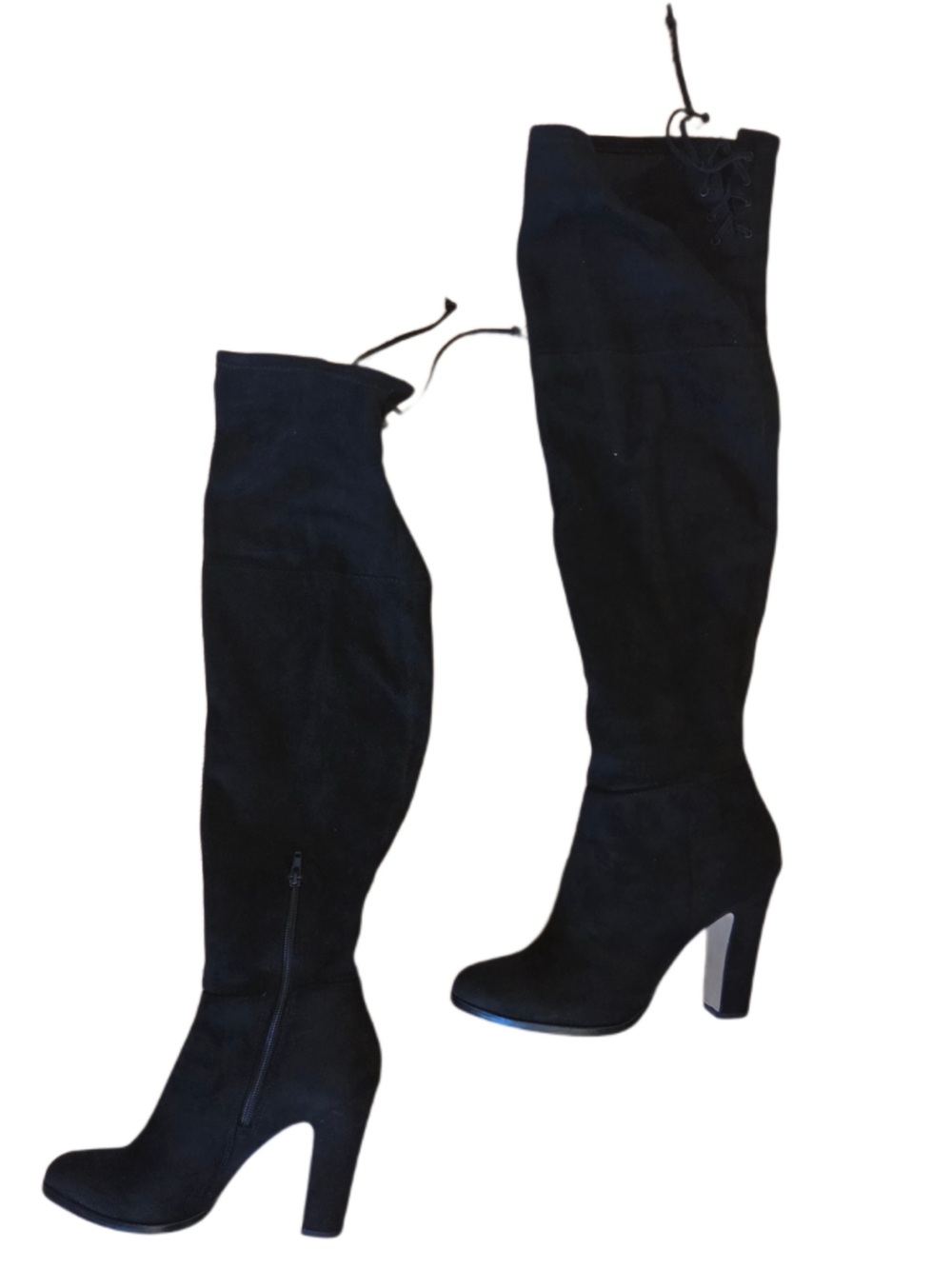 Vince Camuto Black Suede Over-the-Knee High Heel Boots